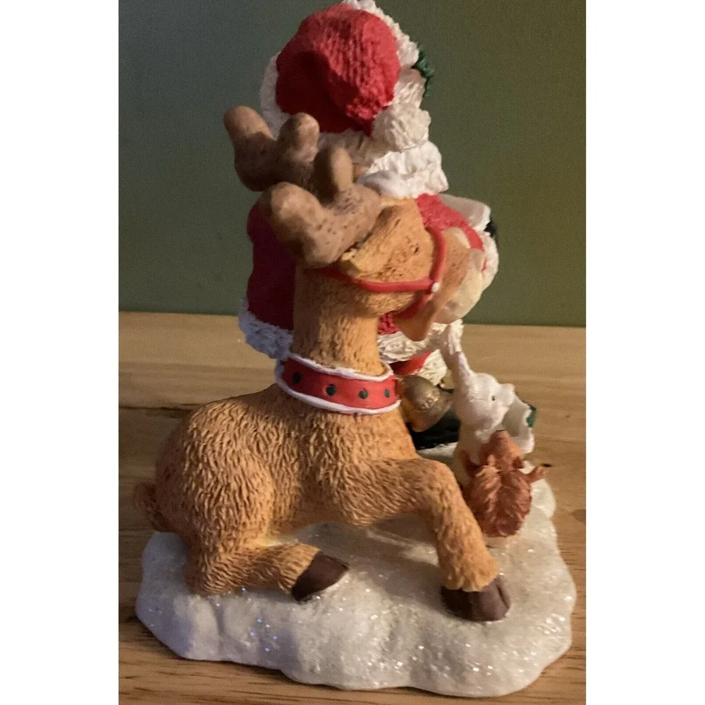 Vintage Winkle's Wonderland Collection Winkle Family Collectible Santa And Moose